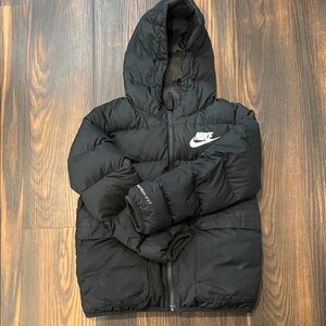 Nike Black Hooded Puffer Jacket